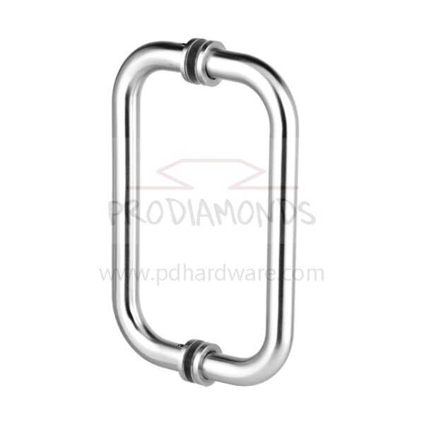 Tubular Back-to-Back Shower Door Pull Handles With Metal Washers