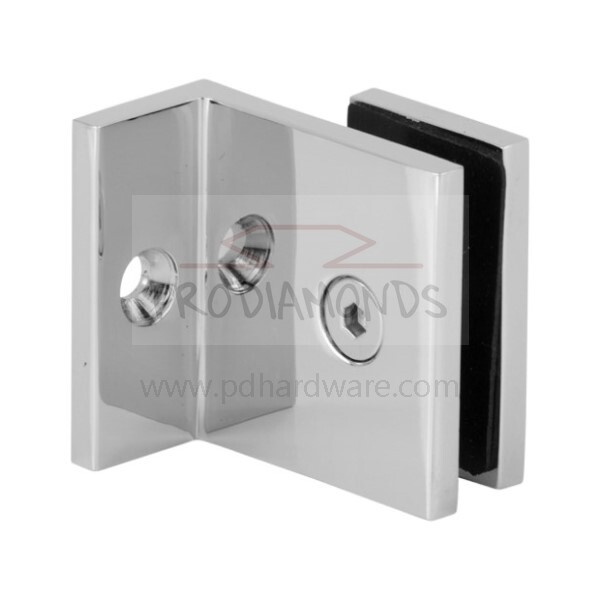Wall Mount Short Plate Square Glass Shower Bracket with Small Leg