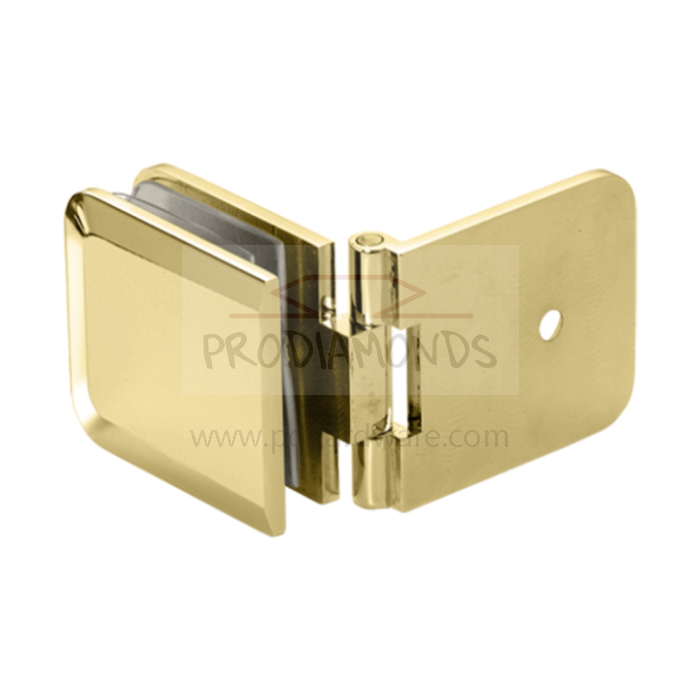 Gold Adjustable Beveled Wall Mount Shower Glass Clamp