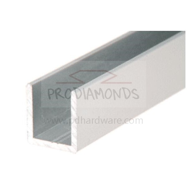 Shower Door Deep Aluminum U-Channel for 12 mm Glass