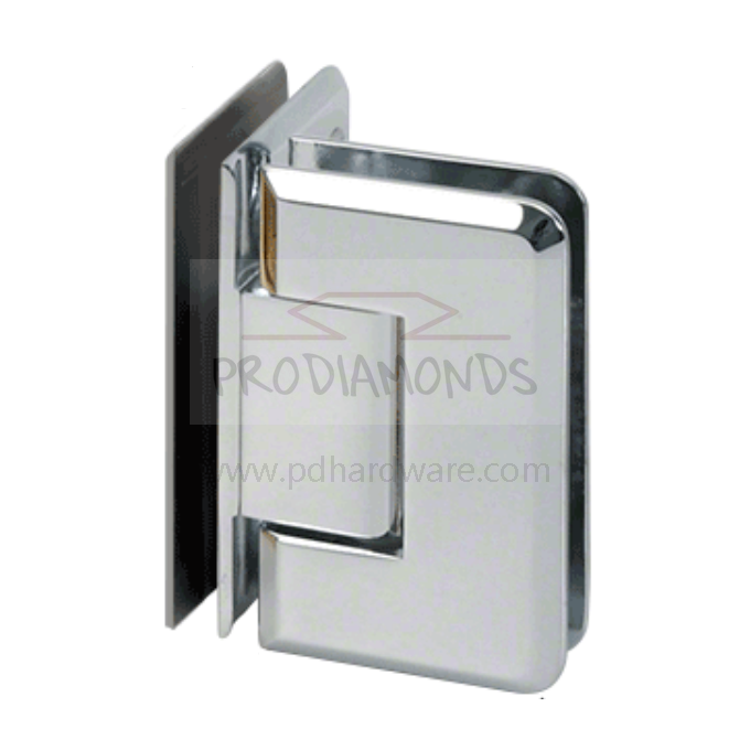 polished chrome Adjustable Heavy Duty Beveled Edge 90-Degree Glass to Glass Shower Hinge