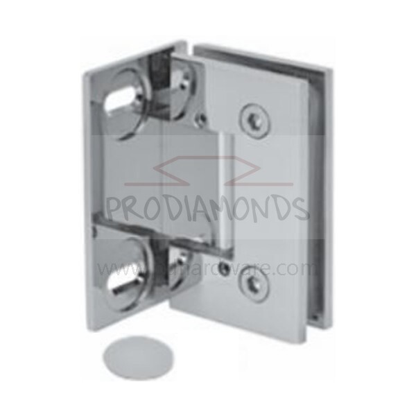 Wall Mount Shower Door Hinge with Adjustable Screw Holes and Hole Covers