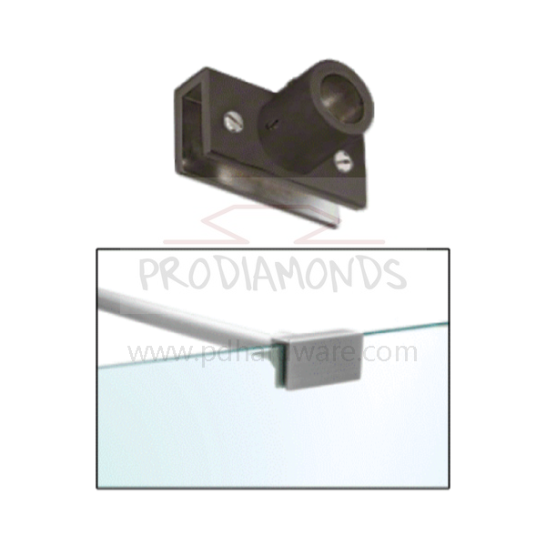 Rail-Blind to Glass 90° Round Shower Support Bar Connector