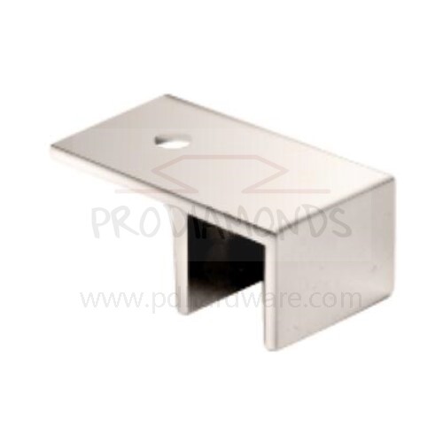Brushed Nickel Ceiling Mount Sleeve Over Shower Glass Clamp