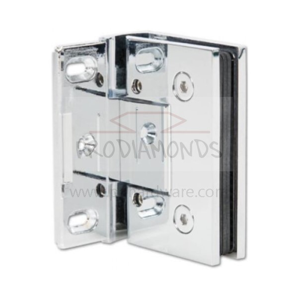 Wall Mount Shower Door Hinge with Adjustable Elongated Holes and Cover Plates