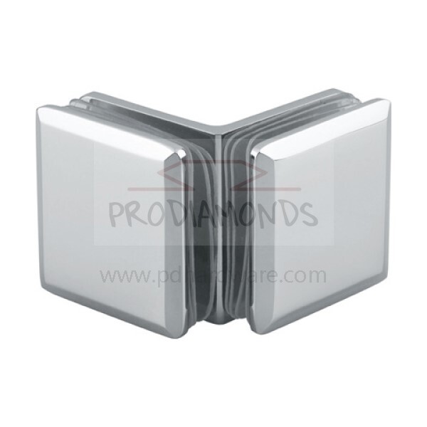 Beveled 90 Degree Glass to Glass Shower Clamp