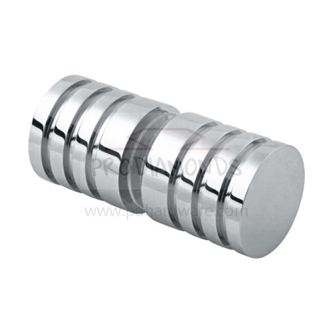 Round Grooved Style Shower Door Double Knob